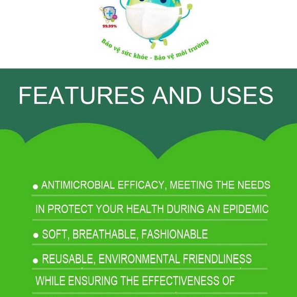 😷 Set of 5 Reusable Antibacterial Face Mask - Picture 10 of 15